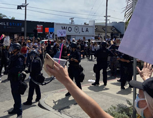 Los Angeles protests for racial justice on May 30, 2020.